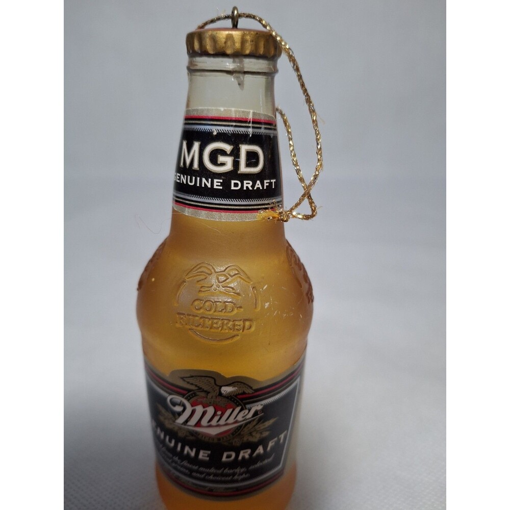 Vintage 5" Miller Genuine Draft 1999 Acrylic Christmas Ornament Rare Beer Bottle - Picture 5 of 8